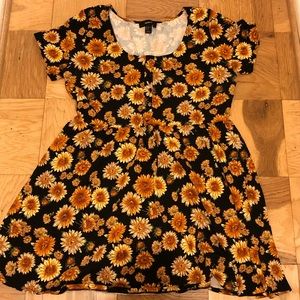 Forever 21 90s Inspired Sunflower Mini Dress 3X